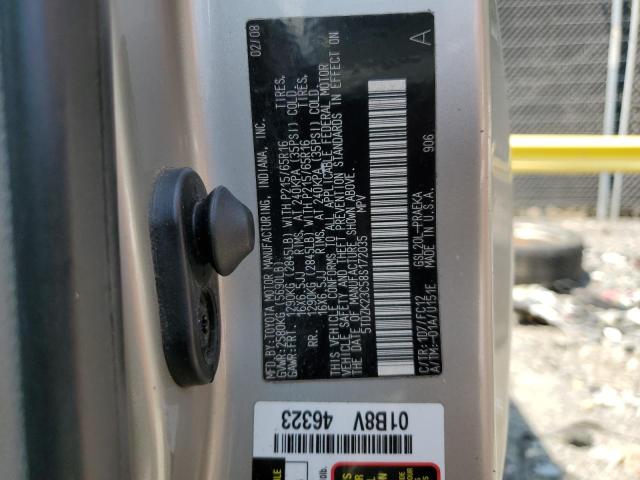 Photo 14 from auction – 2008 TOYOTA SIENNA CE with VIN 5TDZK23C58S172035