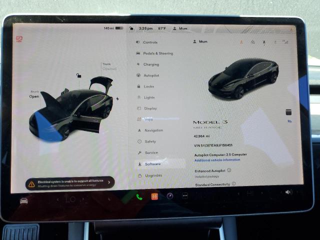Photo 9 from auction – 2018 TESLA MODEL 3 with VIN 5YJ3E1EA9JF156451
