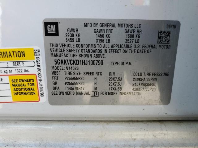 Photo 14 from auction – 2017 BUICK ENCLAVE with VIN 5GAKVCKD1HJ100790