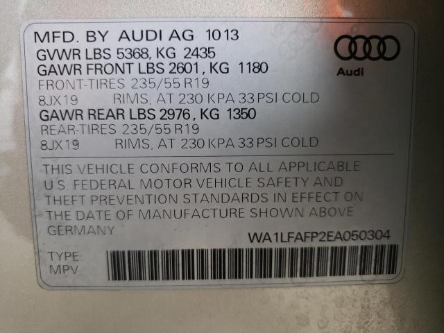 Photo 14 from auction – 2014 AUDI Q5 PREMIUM with VIN WA1LFAFP2EA050304