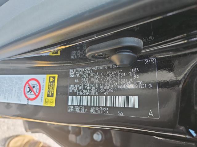 Photo 10 from auction – 2010 TOYOTA HIGHLANDER with VIN 5TDBK3EH8AS029523