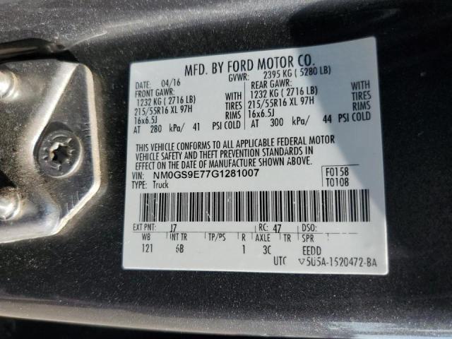 Photo 14 from auction – 2016 FORD TRANSIT CO with VIN NM0GS9E77G1281007