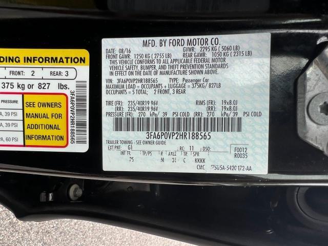 Photo 10 from auction – 2017 FORD FUSION SPO with VIN 3FA6P0VP2HR188565