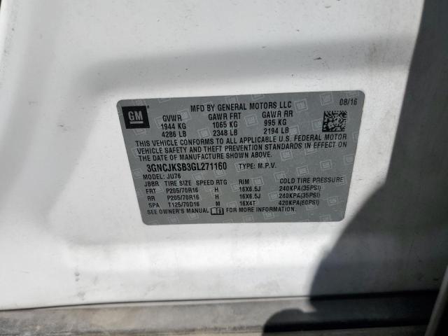 Photo 14 from auction – 2016 CHEVROLET TRAX LS with VIN 3GNCJKSB3GL271160