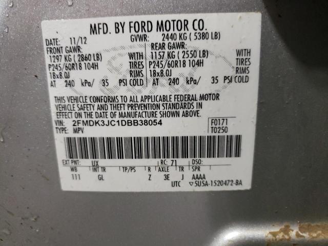 Photo 14 from auction – 2013 FORD EDGE SEL with VIN 2FMDK3JC1DBB38054