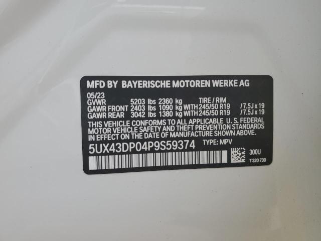 Photo 14 from auction – 2023 BMW X3 SDRIVE3 with VIN 5UX43DP04P9S59374