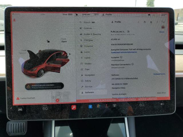 Photo 9 from auction – 2019 TESLA MODEL 3 with VIN 5YJ3E1EA3KF428395