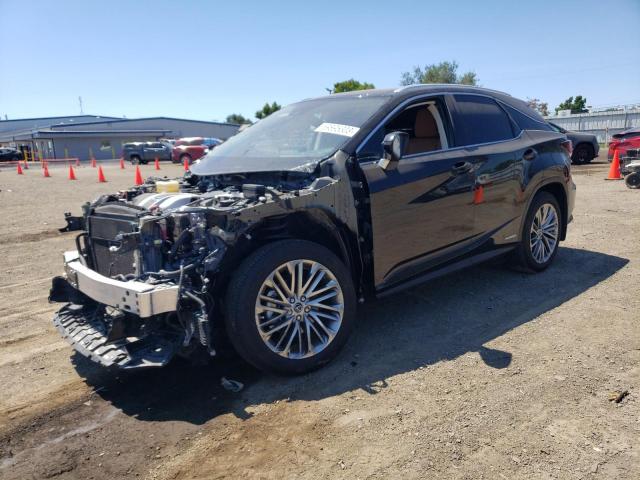 LEXUS RX 450H 2021 with VIN 2T2JGMDA7MC071469 - Photo from auction