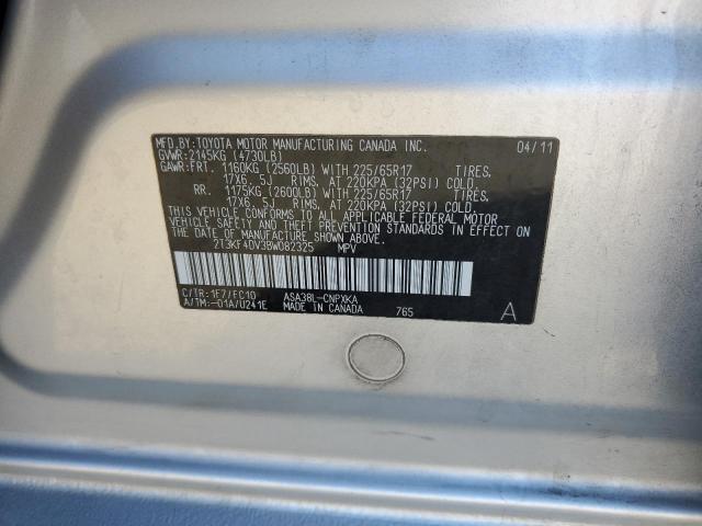Photo 14 from auction – 2011 TOYOTA RAV4 with VIN 2T3KF4DV3BW082325