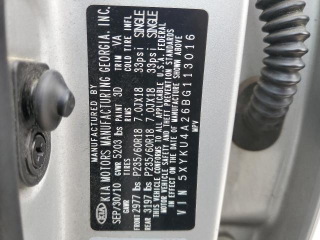 Photo 14 from auction – 2011 KIA SORENTO EX with VIN 5XYKU4A26BG113016