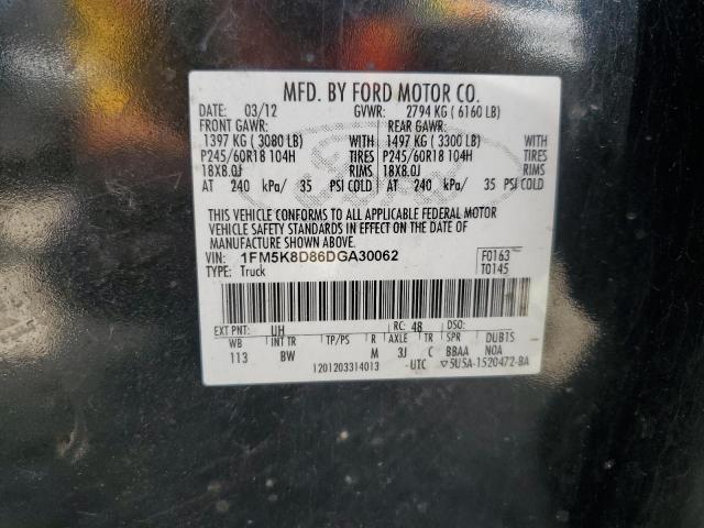Photo 14 from auction – 2013 FORD EXPLORER X with VIN 1FM5K8D86DGA30062