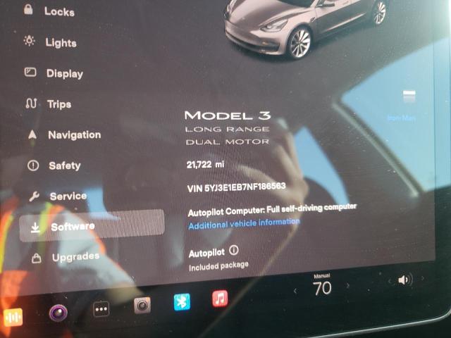 Photo 9 from auction – 2022 TESLA MODEL 3 with VIN 5YJ3E1EB7NF186563