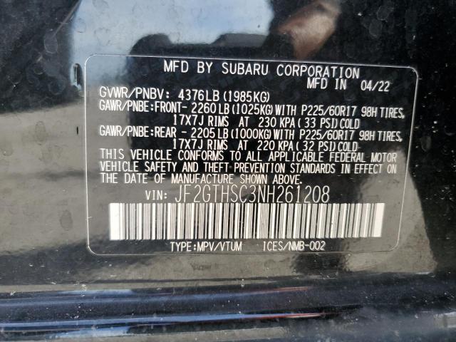 Photo 14 from auction – 2022 SUBARU CROSSTREK with VIN JF2GTHSC3NH261208