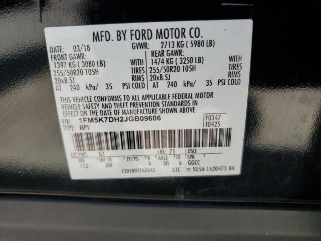 Photo 14 from auction – 2018 FORD EXPLORER X with VIN 1FM5K7DH2JGB09606