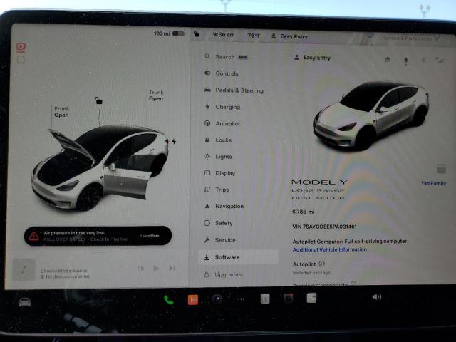 Photo 9 from auction – 2023 TESLA MODEL Y with VIN 7SAYGDEE5PA031461