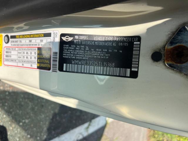Zdjęcie 10 z aukcji – 2005 MINI COOPER S z VIN WMWRE33525TL15368