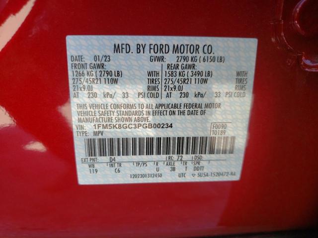 Photo 14 from auction – 2023 FORD EXPLORER S with VIN 1FM5K8GC3PGB00234