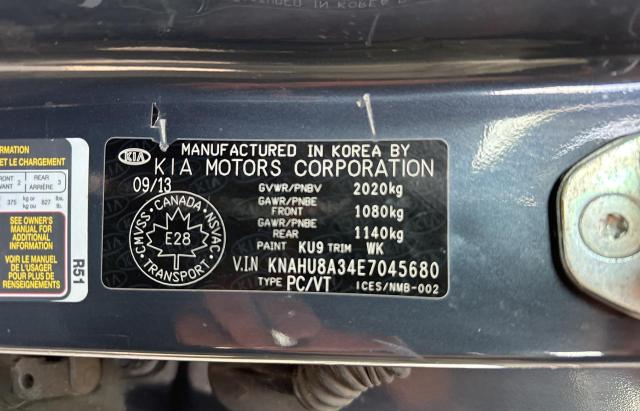 Photo 10 from auction – 2014 KIA RONDO with VIN KNAHU8A34E7045680