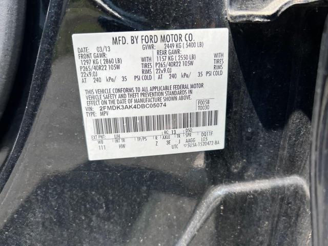 Photo 10 from auction – 2013 FORD EDGE SPORT with VIN 2FMDK3AK4DBC05074