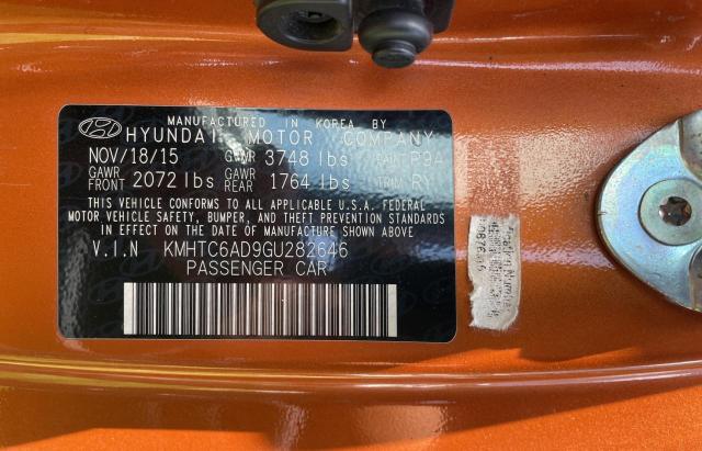 Photo 10 from auction – 2016 HYUNDAI VELOSTER with VIN KMHTC6AD9GU282646