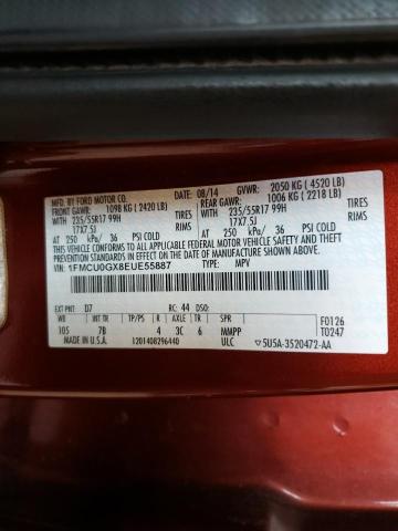 Photo 14 from auction – 2014 FORD ESCAPE SE with VIN 1FMCU0GX8EUE55887