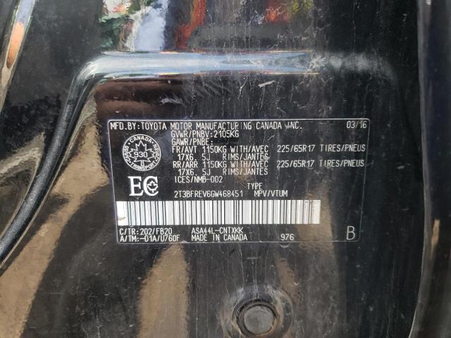 Photo 14 from auction – 2016 TOYOTA RAV4 LE with VIN 2T3BFREV6GW468451