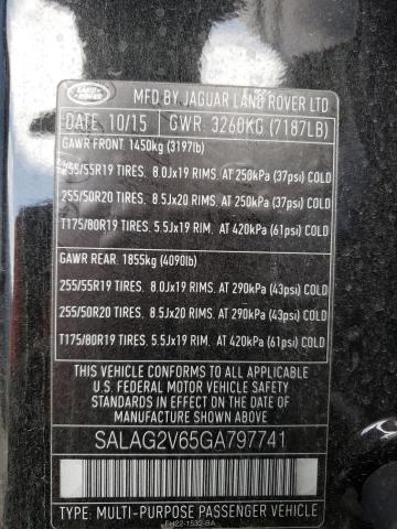 Photo 14 from auction – 2016 LAND ROVER LR4 HSE with VIN SALAG2V65GA797741