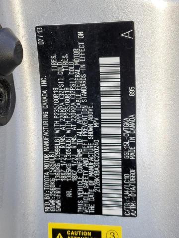 Photo 14 from auction – 2013 LEXUS RX 350 BAS with VIN 2T2BK1BA3DC220240
