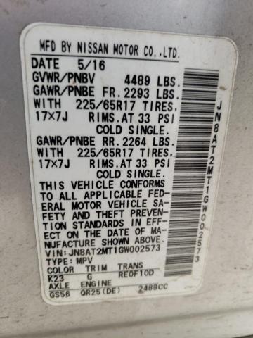 Photo 14 from auction – 2016 NISSAN ROGUE S with VIN JN8AT2MT1GW002573