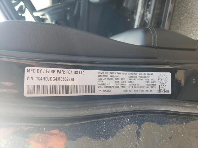 Photo 14 from auction – 2021 DODGE DURANGO GT with VIN 1C4RDJDG4MC862778