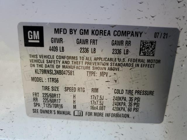 Photo 14 from auction – 2022 CHEVROLET TRAILBLAZE with VIN KL79MNSL3NB047581