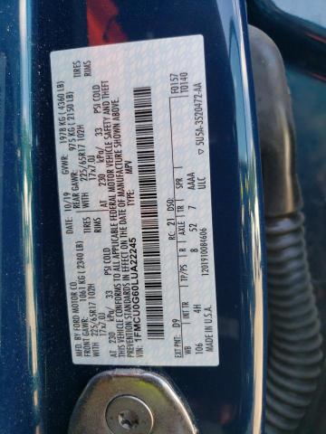Photo 14 from auction – 2020 FORD ESCAPE SE with VIN 1FMCU0G60LUA22245