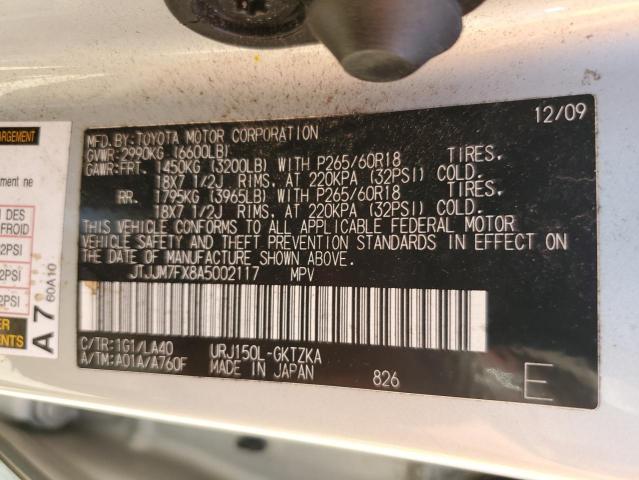 Photo 14 from auction – 2010 LEXUS GX 460 PRE with VIN JTJJM7FX8A5002117