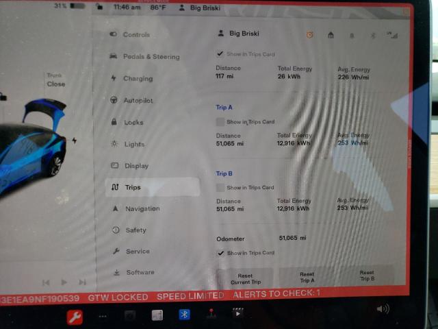 Photo 9 from auction – 2022 TESLA MODEL 3 with VIN 5YJ3E1EA9NF190539