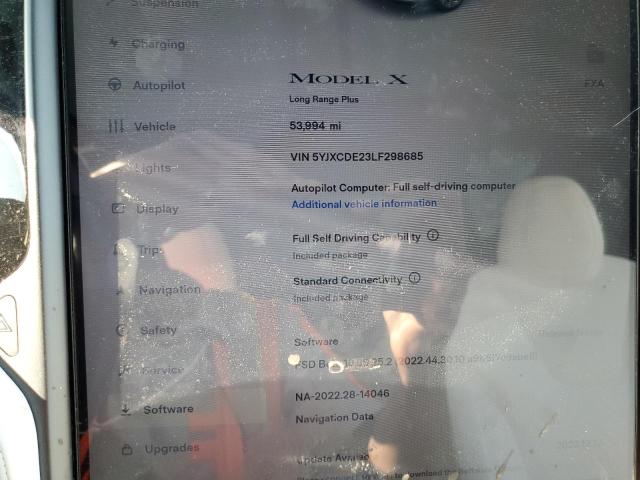 Photo 9 from auction – 2020 TESLA MODEL X with VIN 5YJXCDE23LF298685