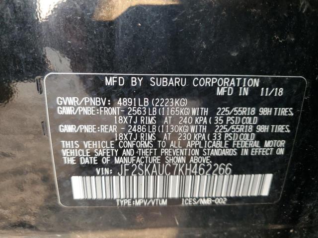 Photo 14 from auction – 2019 SUBARU FORESTER L with VIN JF2SKAUC7KH462266