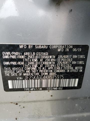 Photo 14 from auction – 2019 SUBARU FORESTER P with VIN JF2SKAGC4KH575975