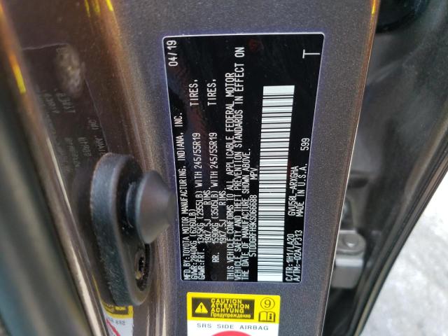 Photo 14 from auction – 2019 TOYOTA HIGHLANDER with VIN 5TDDGRFH9KS066688