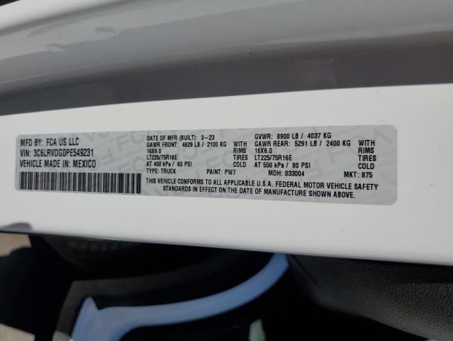 Photo 14 from auction – 2023 RAM PROMASTER with VIN 3C6LRVDG0PE549231