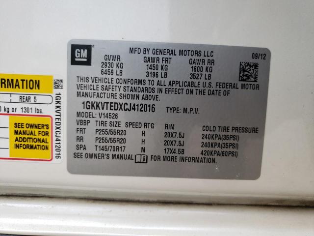 Photo 14 from auction – 2012 GMC ACADIA DEN with VIN 1GKKVTEDXCJ412016