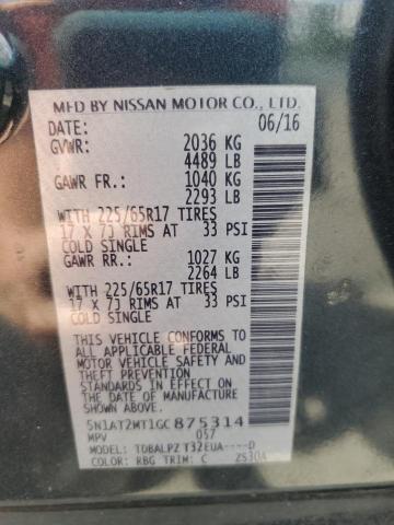 Photo 14 from auction – 2016 NISSAN ROGUE S with VIN 5N1AT2MT1GC875314