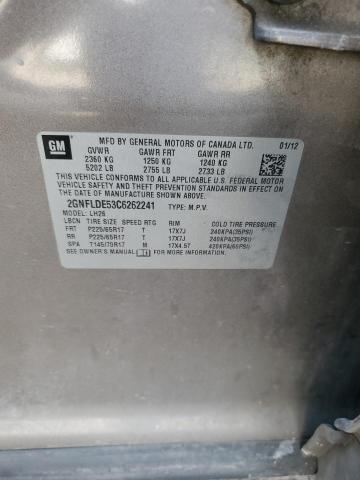 Foto 14 de la subasta – 2012 CHEVROLET EQUINOX LT con VIN 2GNFLDE53C6262241