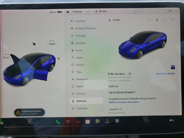 Photo 9 from auction – 2022 TESLA MODEL 3 with VIN 5YJ3E1EB7NF186577