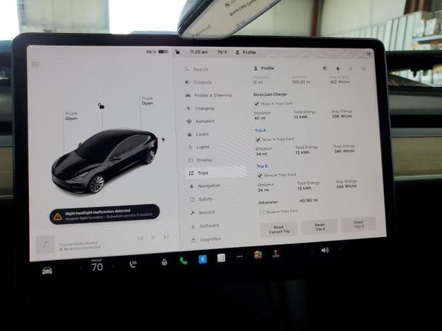 Photo 9 from auction – 2022 TESLA MODEL 3 with VIN 5YJ3E1EA2NF190737