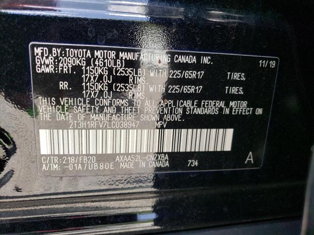Photo 14 from auction – 2020 TOYOTA RAV4 LE with VIN 2T3H1RFV7LC038947