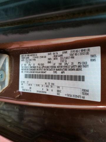 Photo 14 from auction – 2017 FORD ESCAPE SE with VIN 1FMCU9G91HUA18047