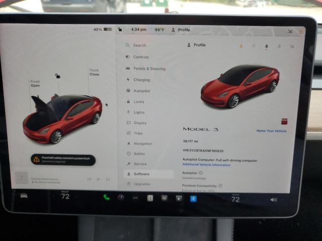 Photo 9 from auction – 2022 TESLA MODEL 3 with VIN 5YJ3E1EAXNF185835