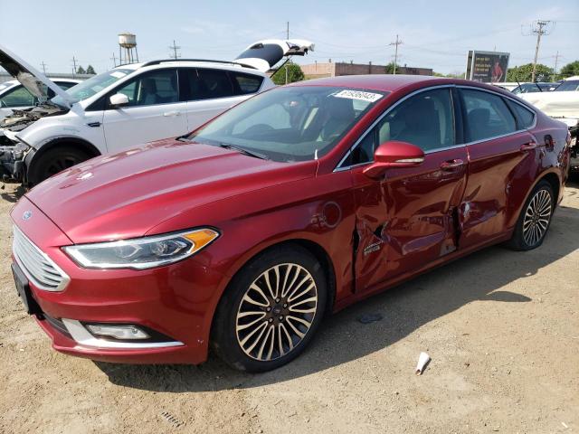 FORD FUSION SE 2017 with VIN 3FA6P0PU7HR268480 - Photo from auction