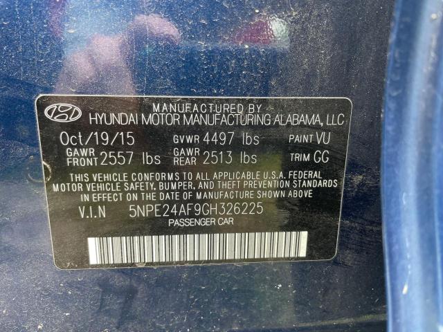 Photo 10 from auction – 2016 HYUNDAI SONATA SE with VIN 5NPE24AF9GH326225