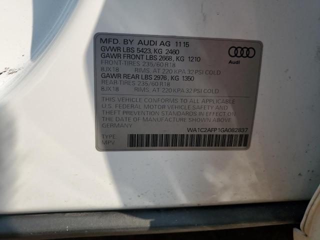 Photo 14 from auction – 2016 AUDI Q5 PREMIUM with VIN WA1C2AFP1GA082837